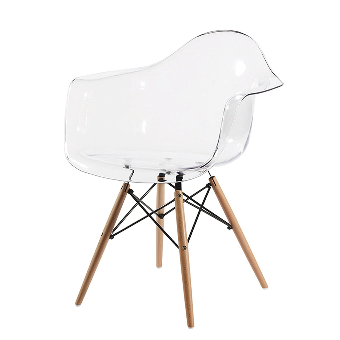 Silla Eames Brazos Acrilica Transparente