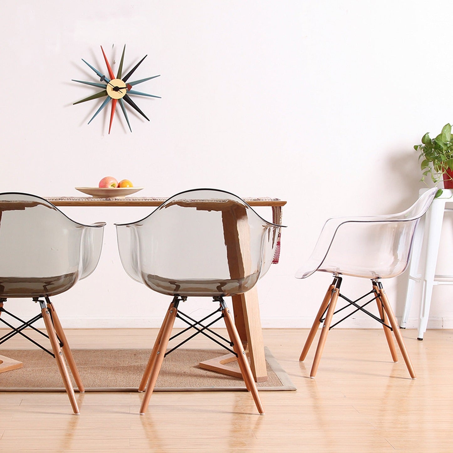 Silla Eames Brazos Acrilica Transparente
