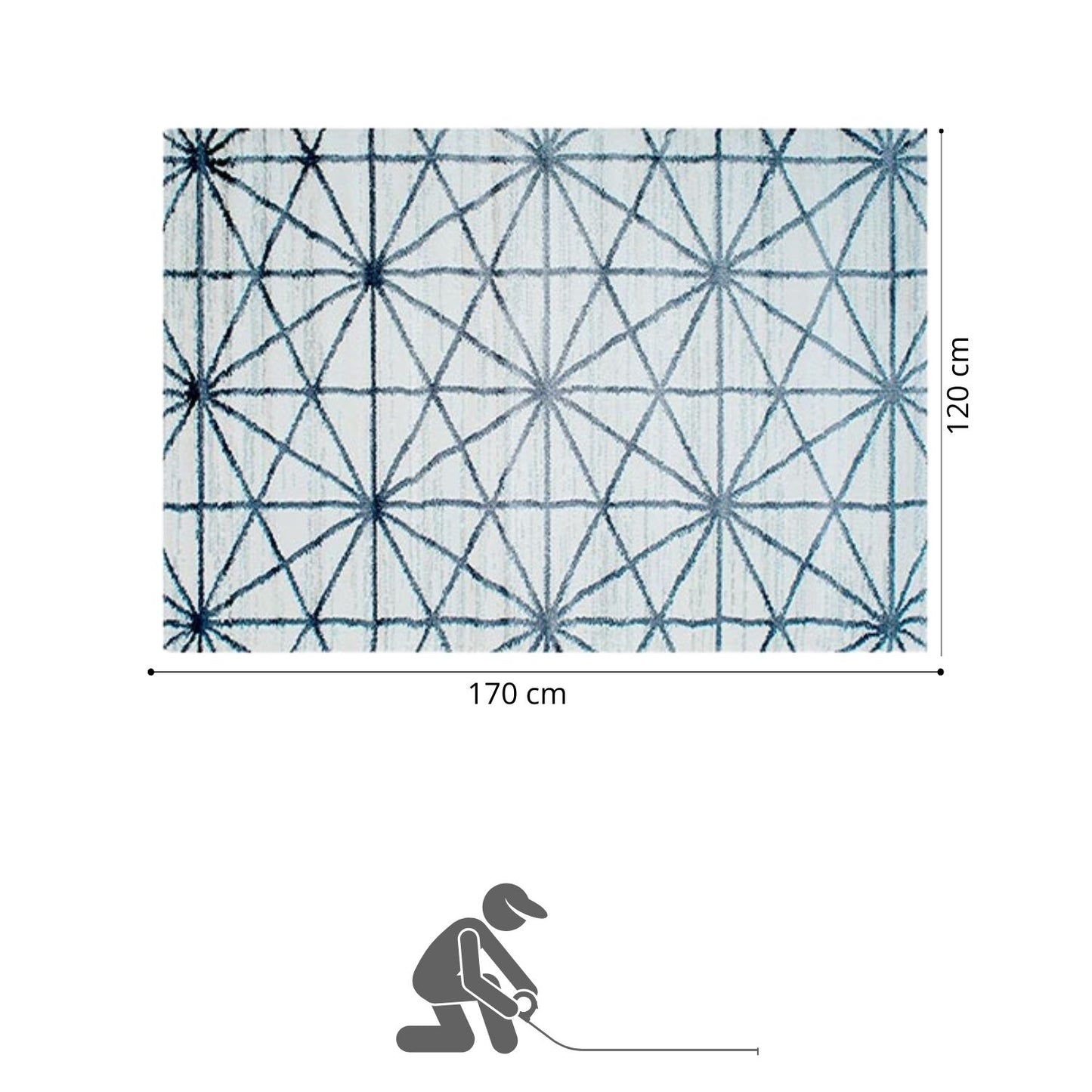 Tapete Decorativo Rhomb 120 x 170