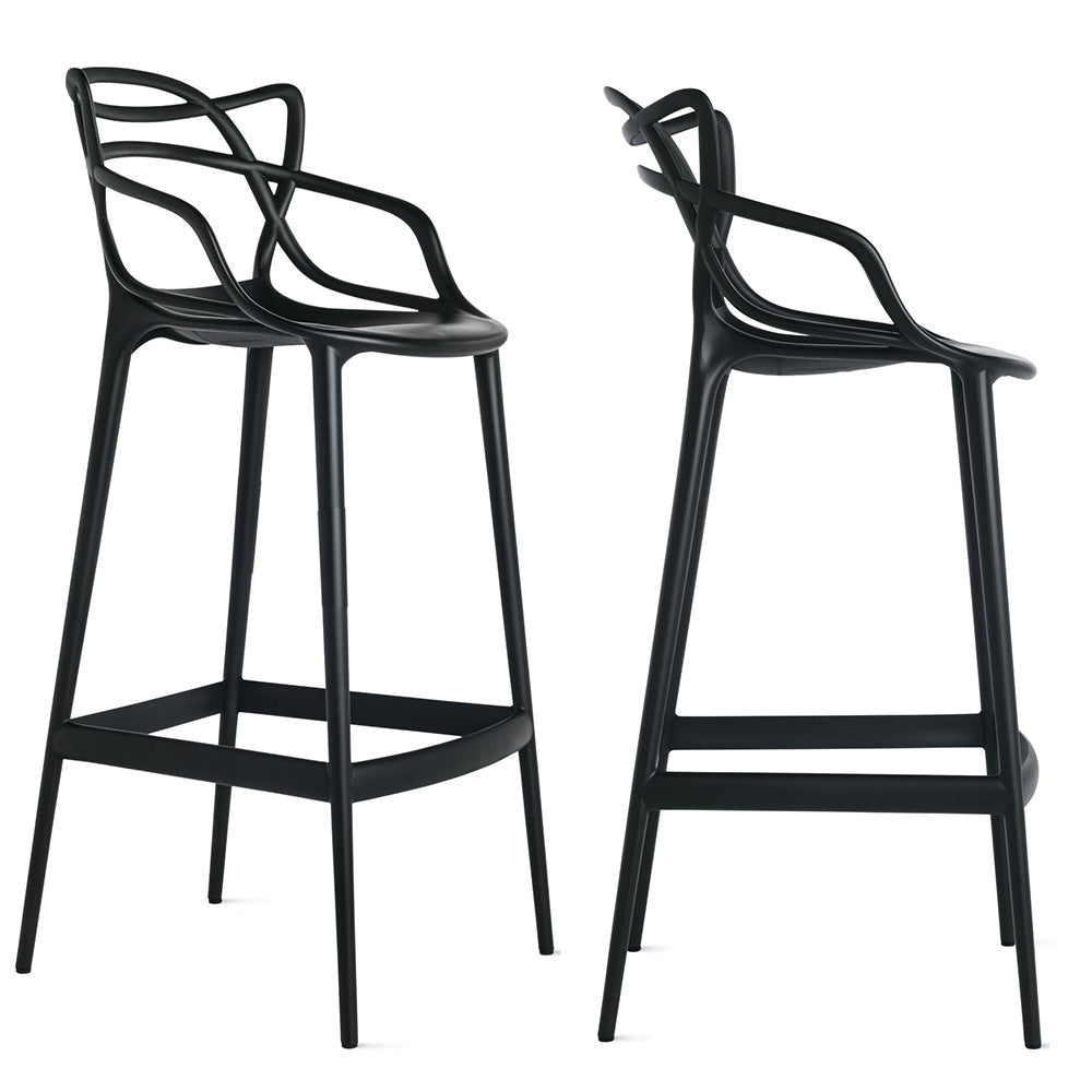 Silla de Barra Curvas Stream Negro