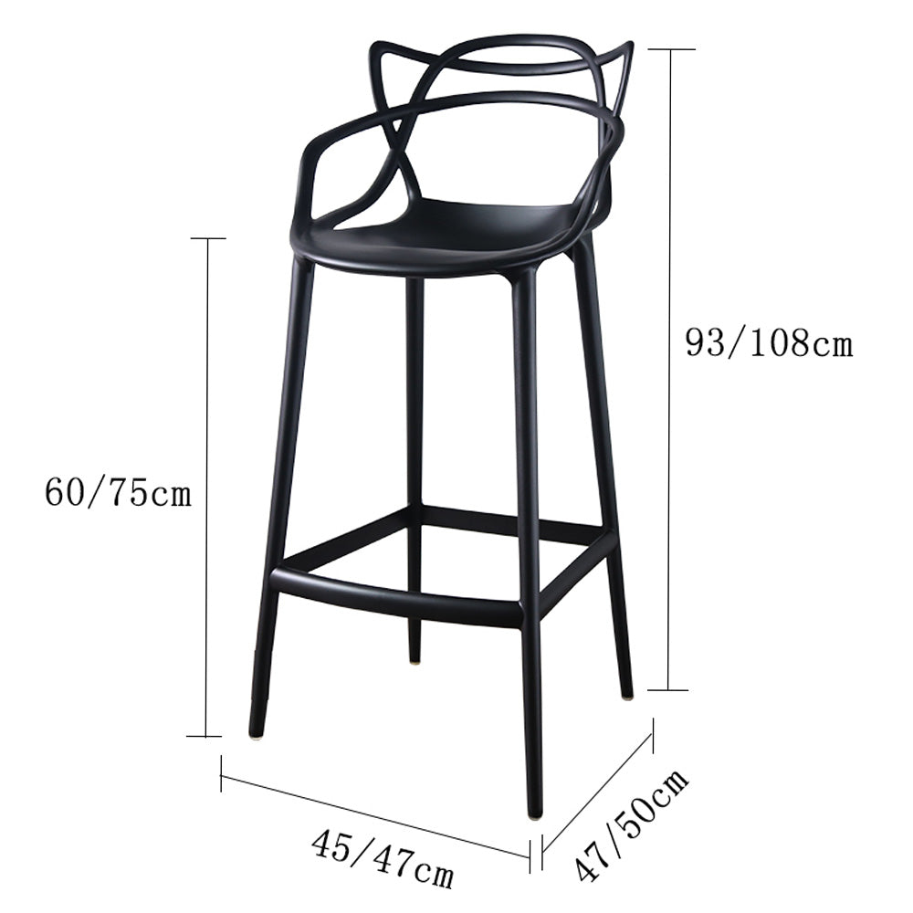 Silla de Barra Curvas Stream Negro