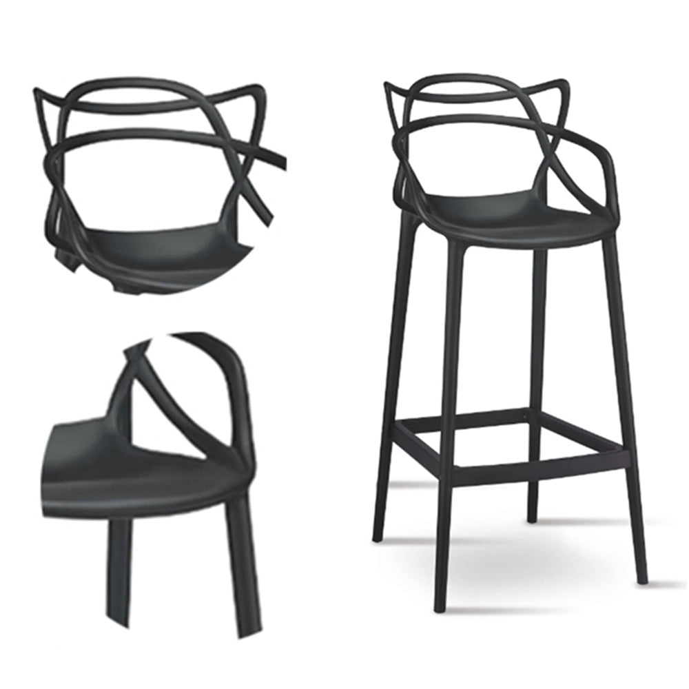 Silla de Barra Curvas Stream Negro