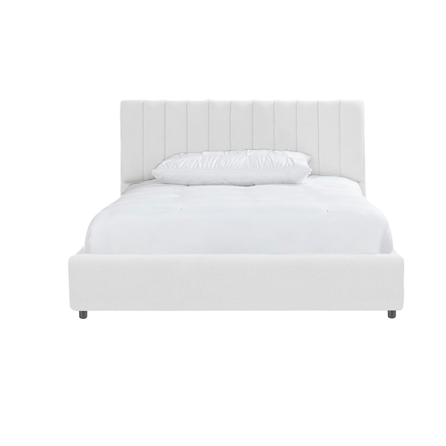 Base Cama Baul con Espaldar Semidoble Infantil Luna 120x190x120 blanco