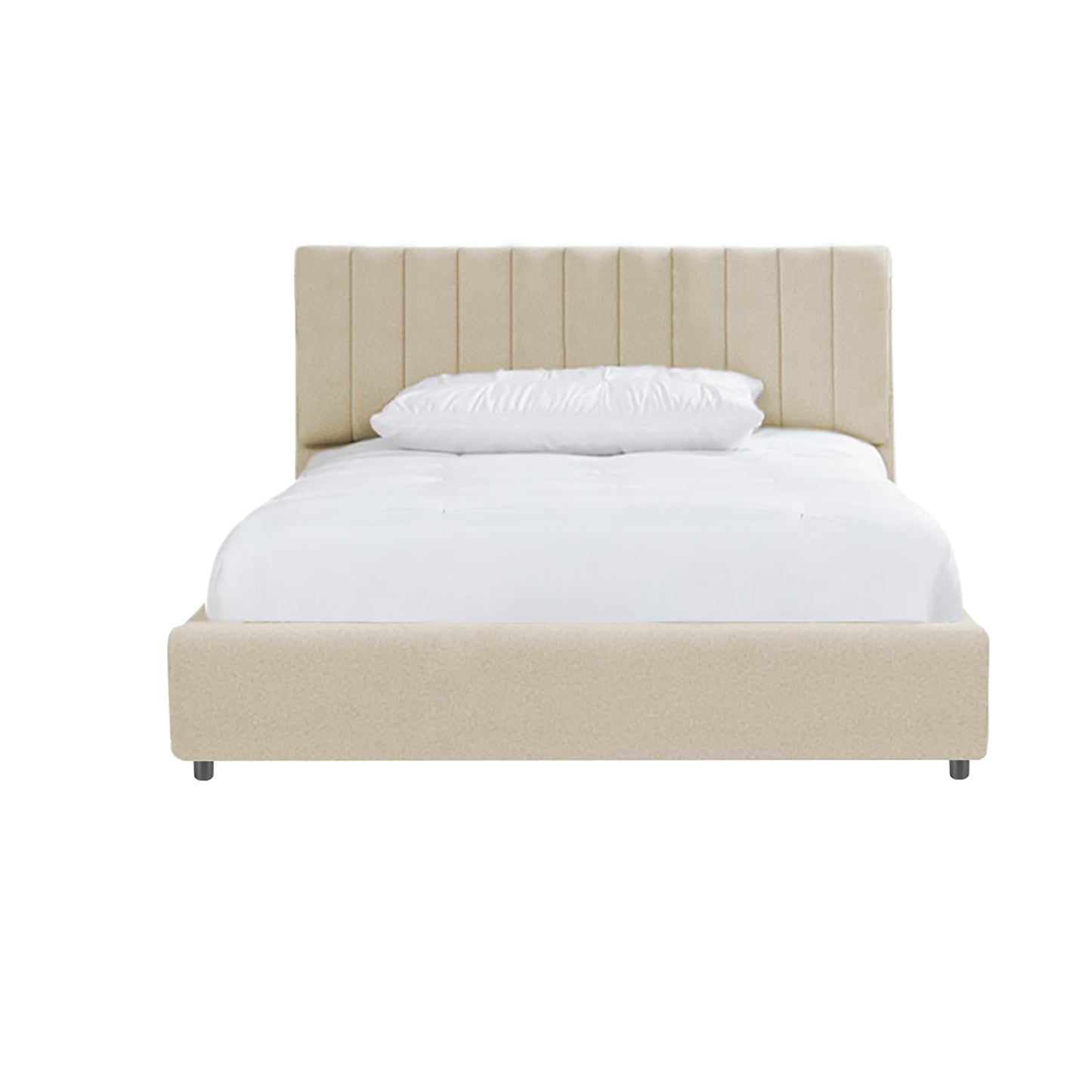Base Cama Baul con Espaldar Semidoble Infantil Luna 120x190x120 taupe