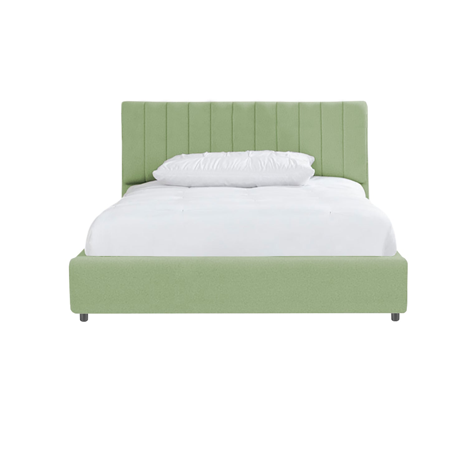 Base Cama Baul con Espaldar Semidoble Infantil Luna 120x190x120 verde