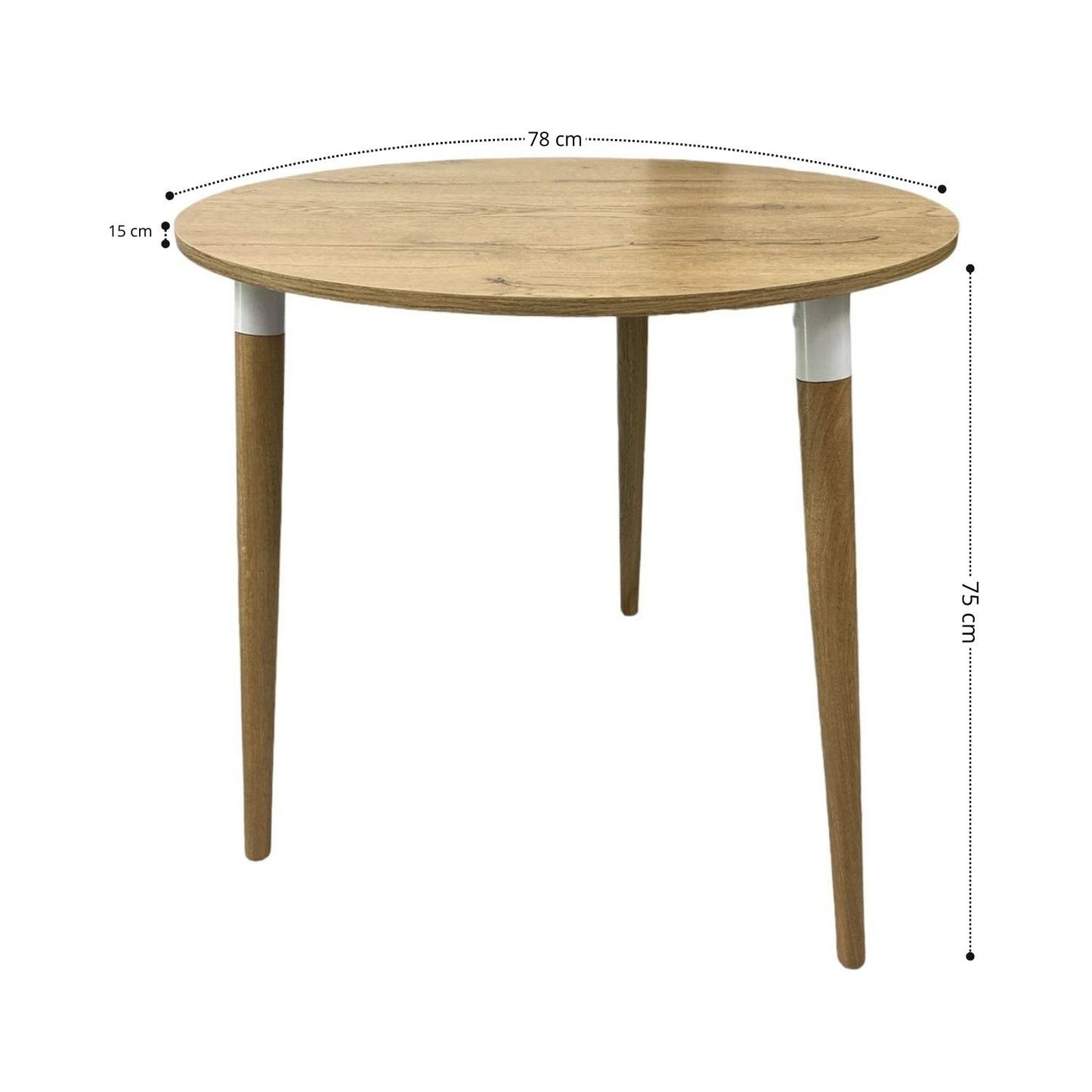 Juego de Comedor redondo lizz con 3 Sillas Eames gris