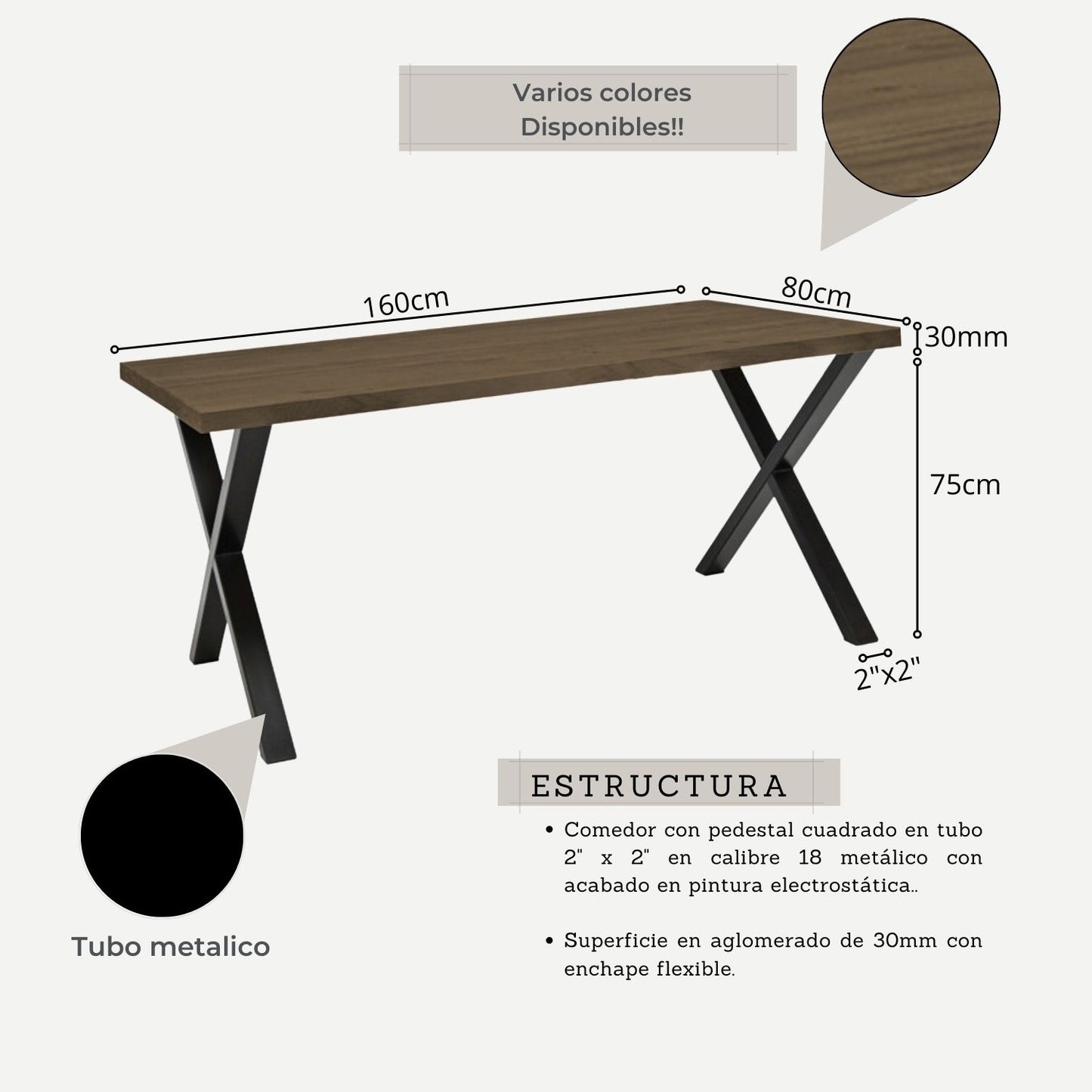 Juego de Comedor Indika beyota con 6 Sillas Milano rojo