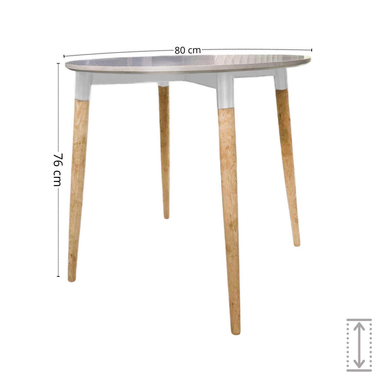 Juego de Comedor White redondo con 4 Sillas Eames negro