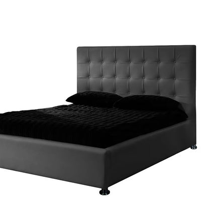 Espaldar de Cama Queen Ilusion 160x150x10 gris plomo