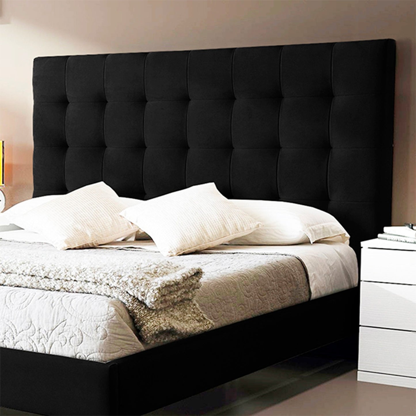 Espaldar de Cama Sencillo Luxury 100x150x10 negro