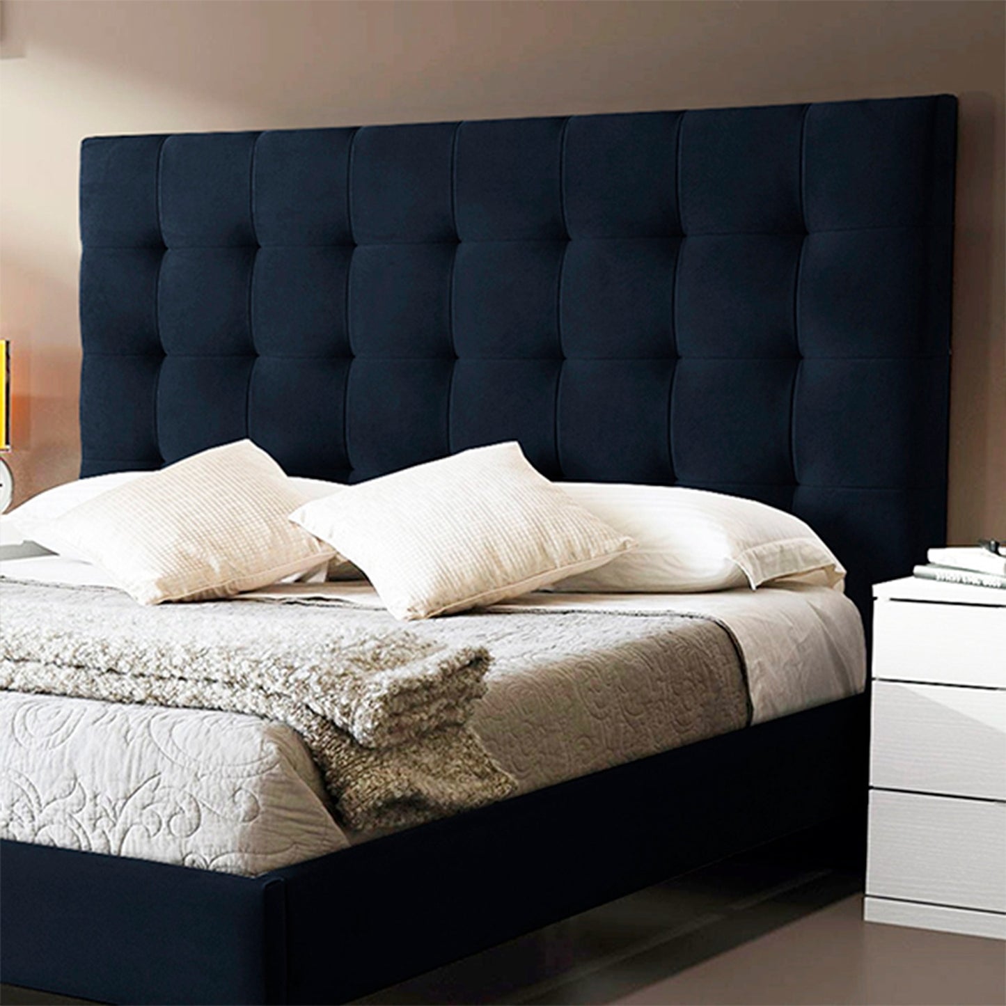 Espaldar de Cama Sencillo Luxury 100x150x10 azul
