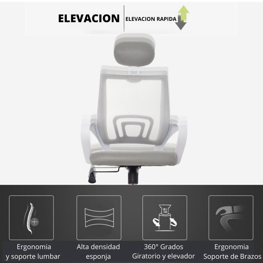 Silla De Oficina Colors Presidente Blanco