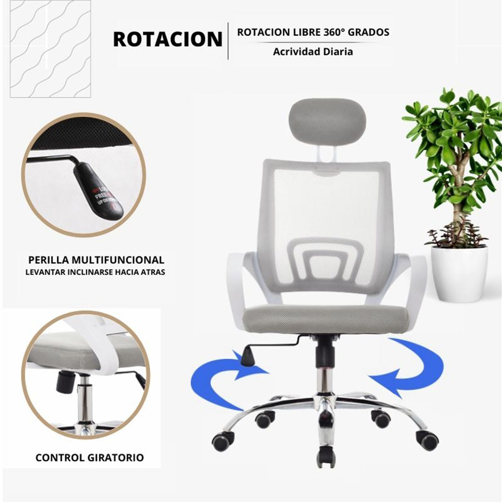 Silla De Oficina Colors Presidente Blanco