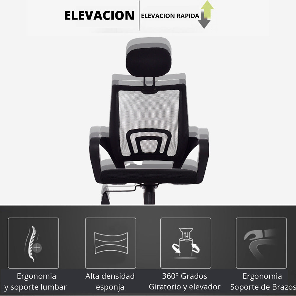 Silla De Oficina Colors Presidente Negro