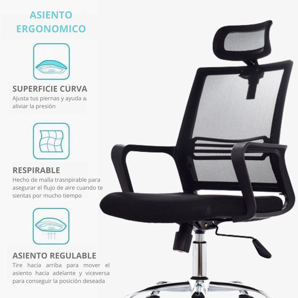Silla De Oficina Kuren Presidente Negro