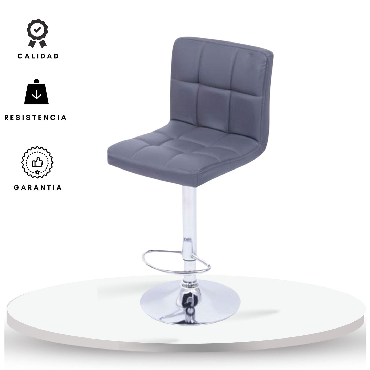 Silla de Barra Leo Gris