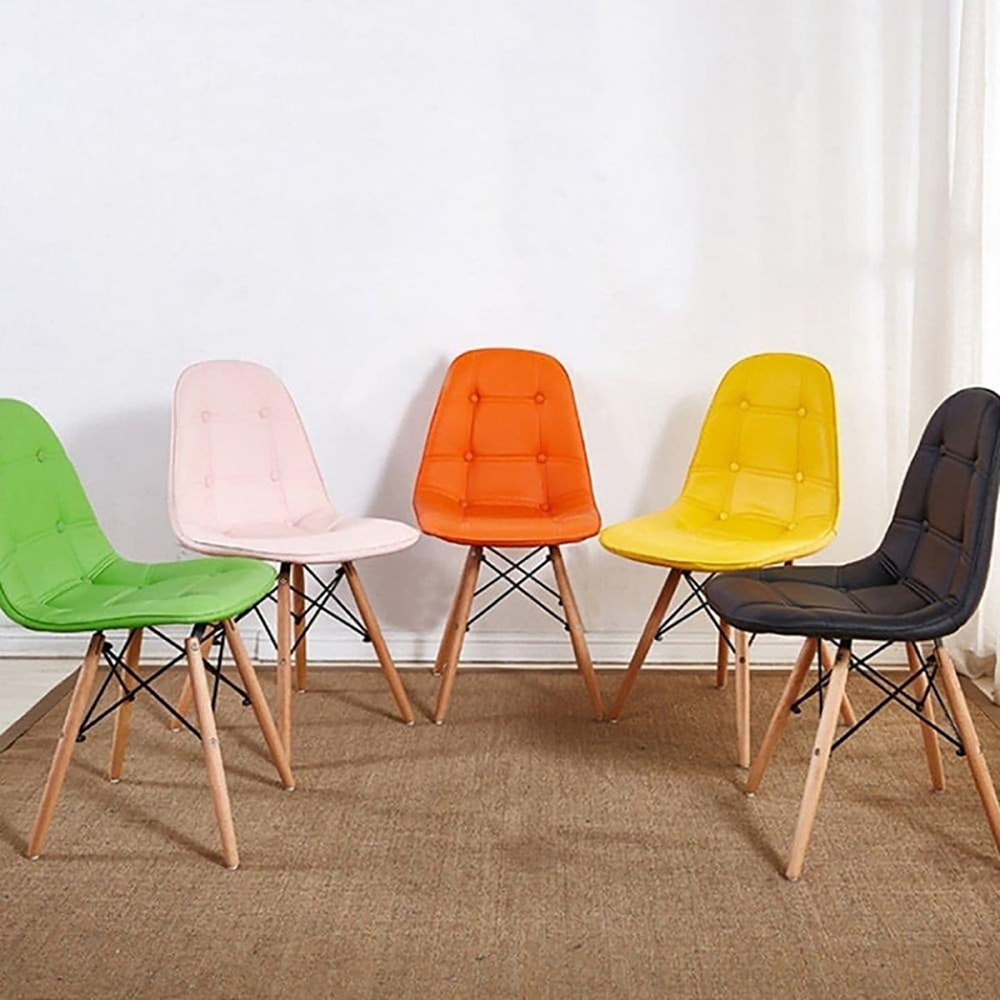 Silla Eames Botones Blanco