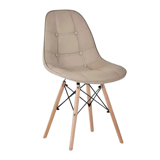 Silla Eames Botones Beige