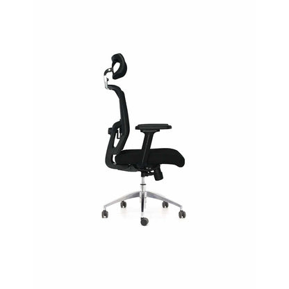 Silla de Oficina Polux Premium Negro Cromada