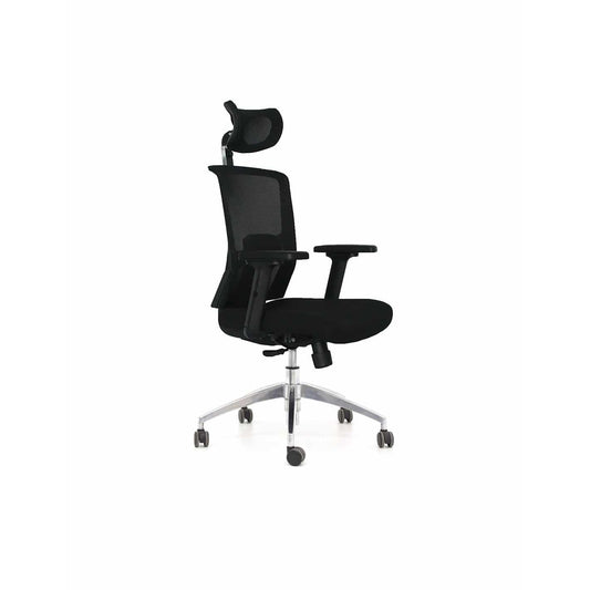Silla de Oficina Polux Premium Negro Cromada