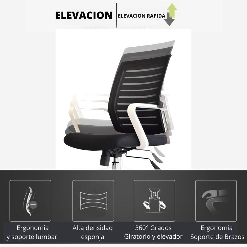Silla De Oficina Line Revolution Blanco