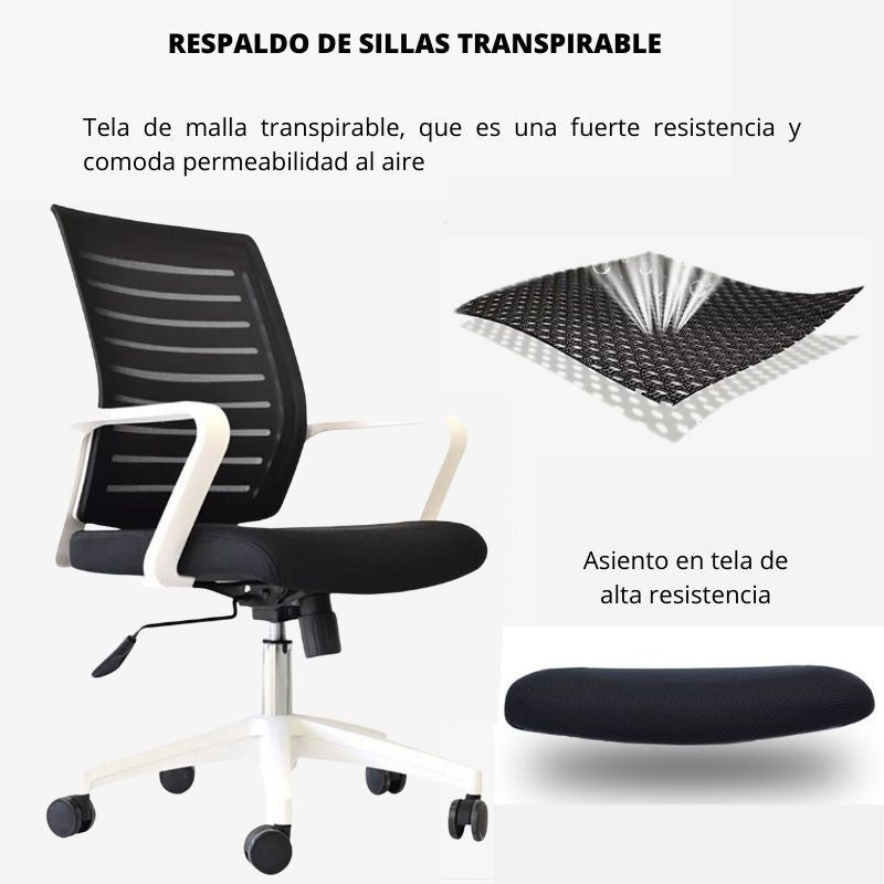 Silla De Oficina Line Revolution Blanco