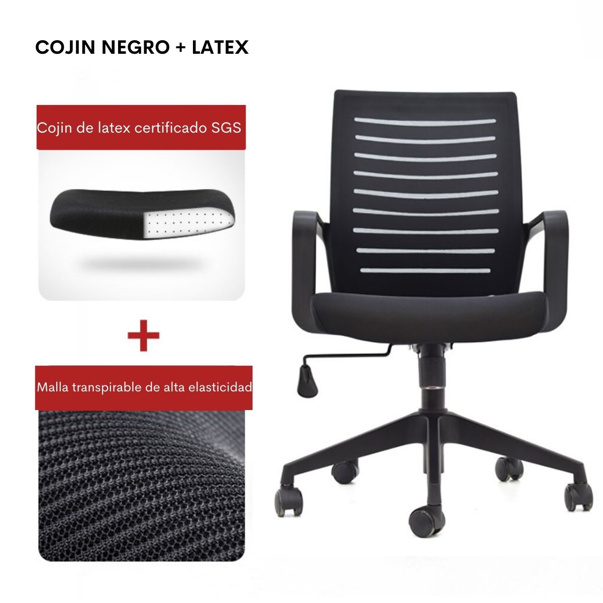 Silla De Oficina Line Revolution Negro