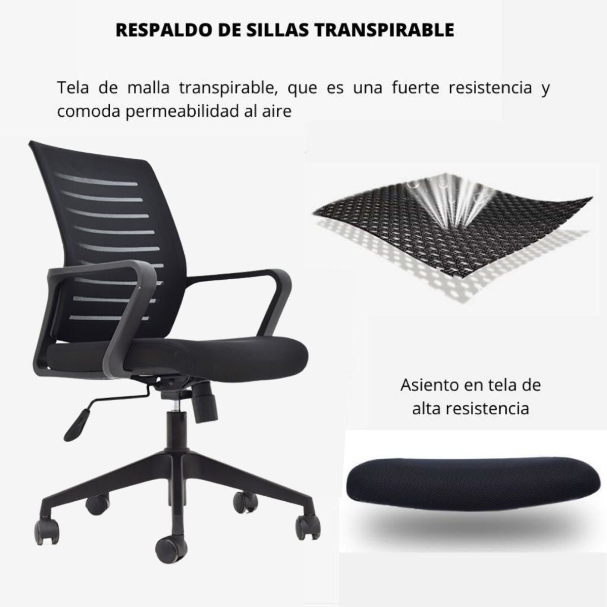 Silla De Oficina Line Revolution Negro