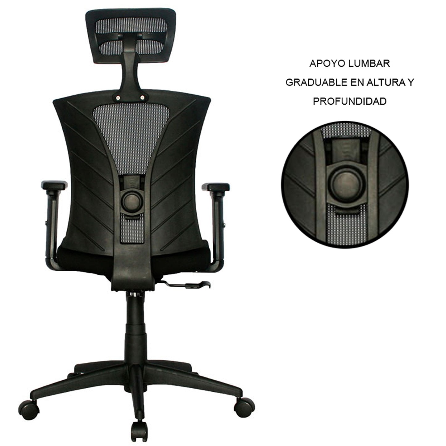 Silla De Oficina Turmanila Premium Brazos 3D 4 Bloqueos Negro