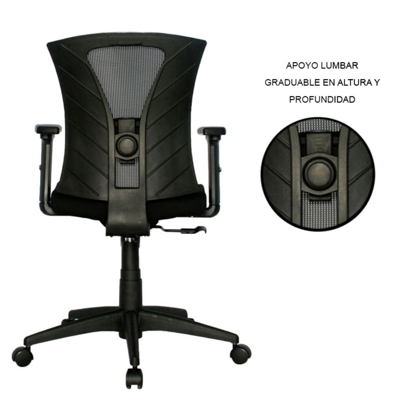 Silla De Oficina Turmanila Gerente Brazos 3D 4 Bloqueos Negro