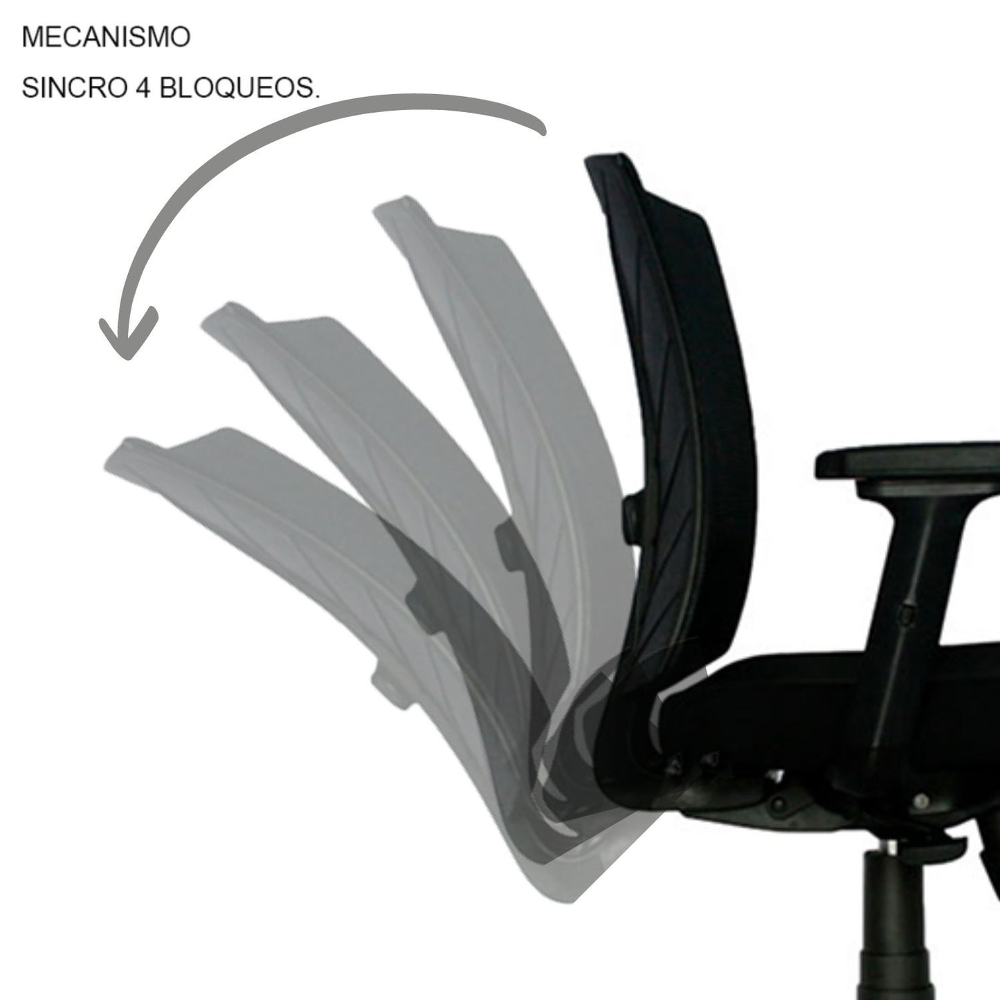 Silla De Oficina Turmanila Gerente Brazos 3D 4 Bloqueos Negro