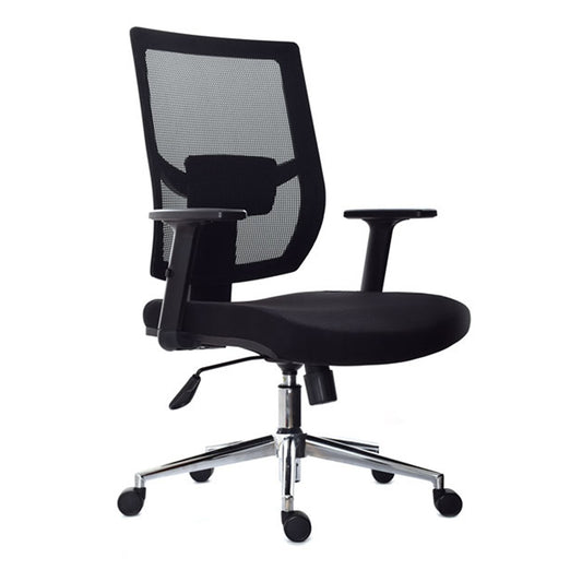 Silla De Oficina Naret Base Cromo Negro