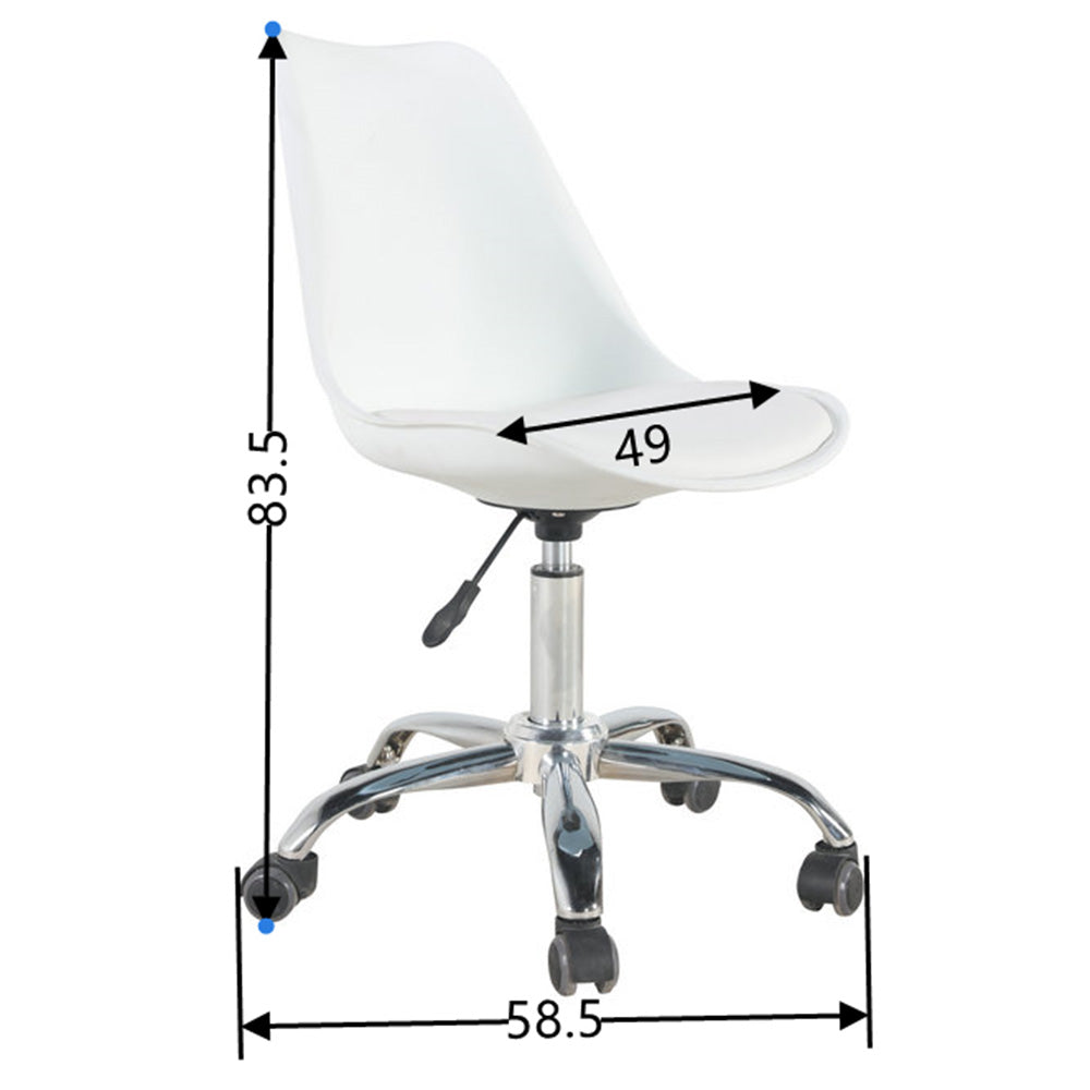 Silla De Oficina Eames Secretaria Blanco