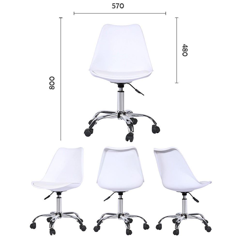 Silla De Oficina Eames Secretaria Blanco