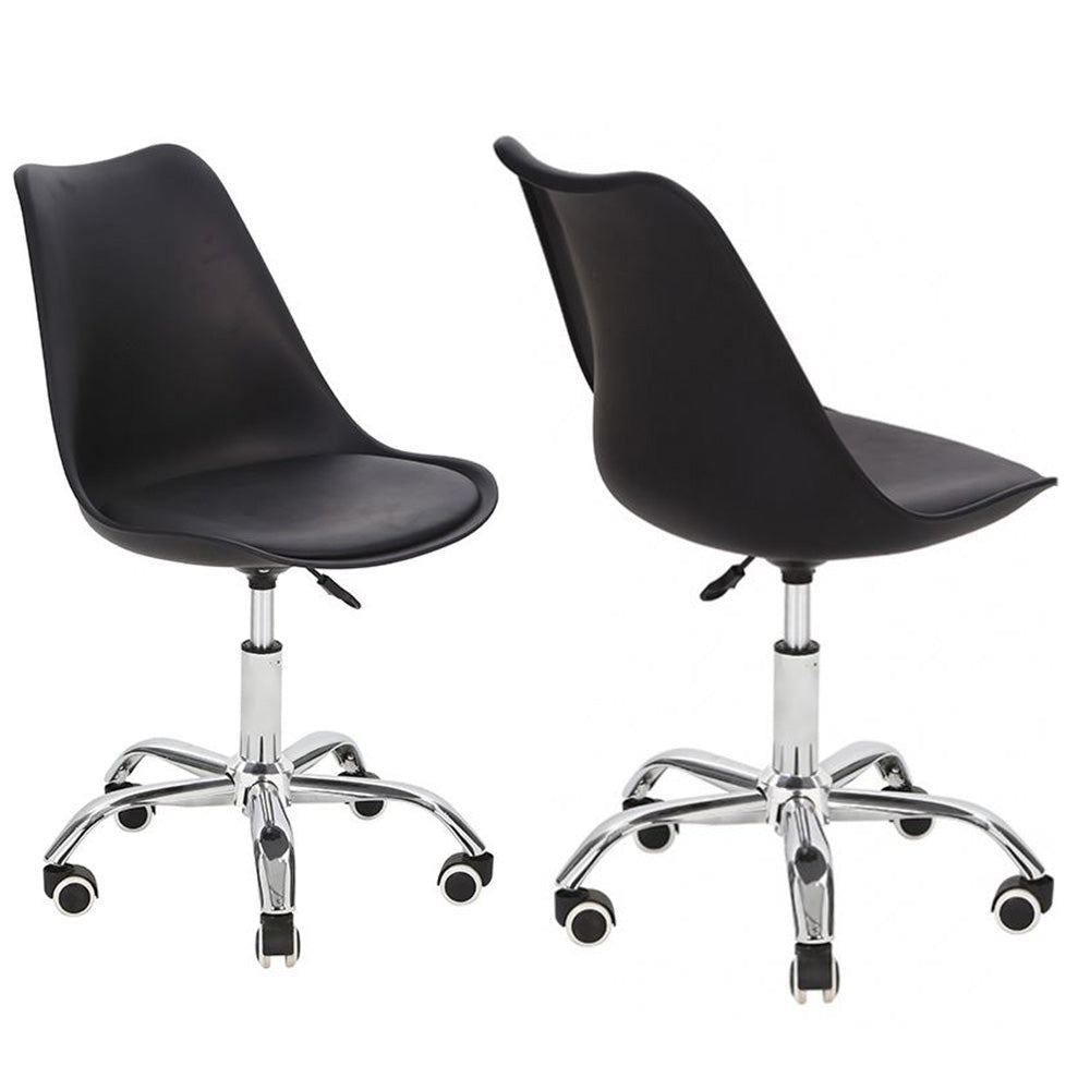 Silla De Oficina Eames Secretaria Negro