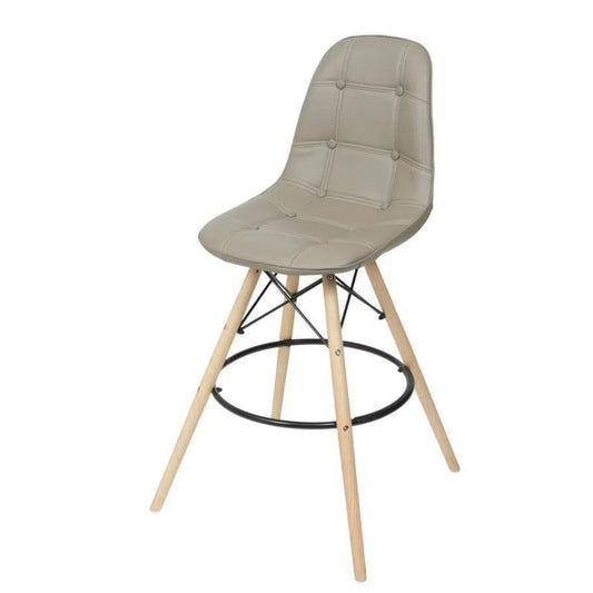 Silla de Barra Eames botones Beige