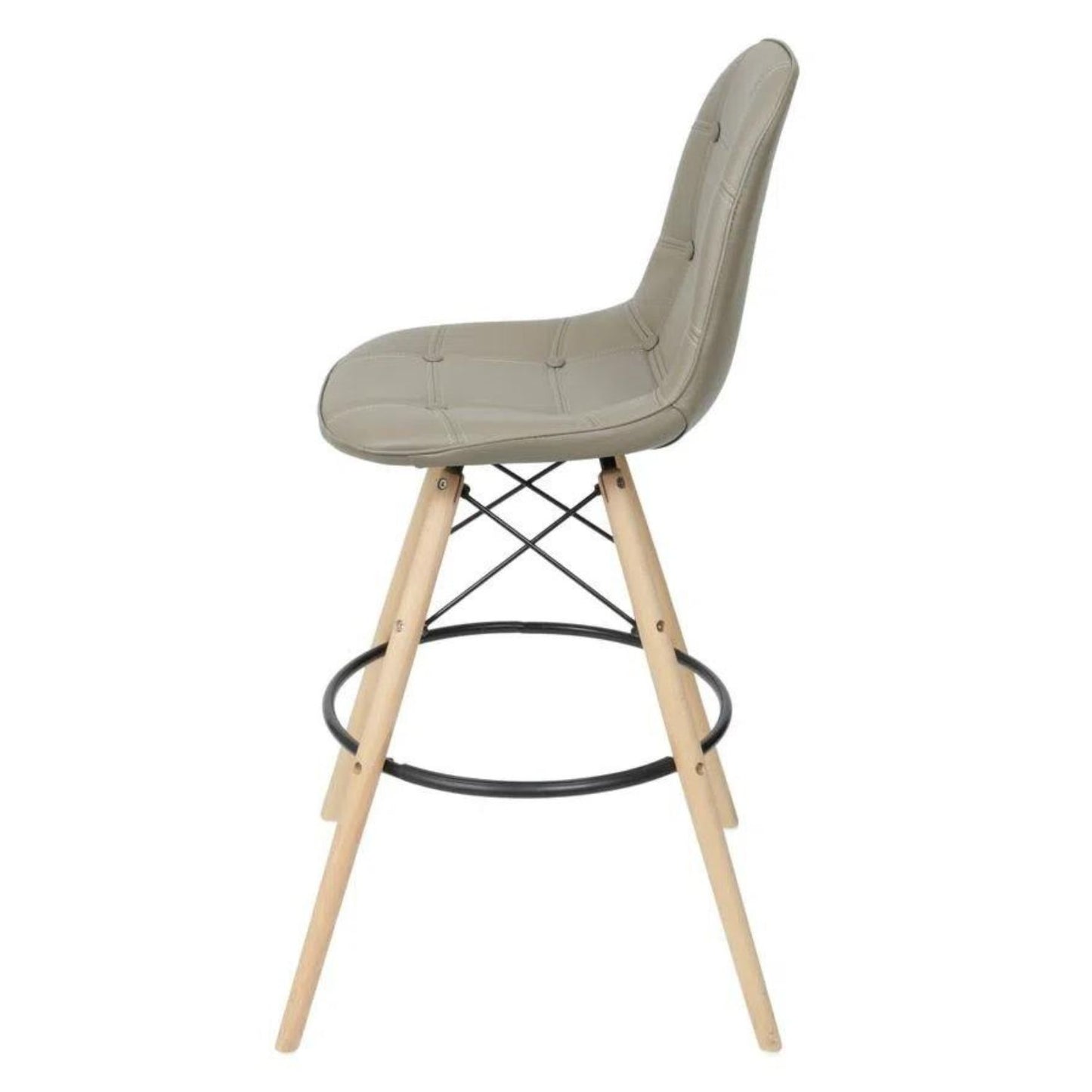 Silla de Barra Eames botones Beige