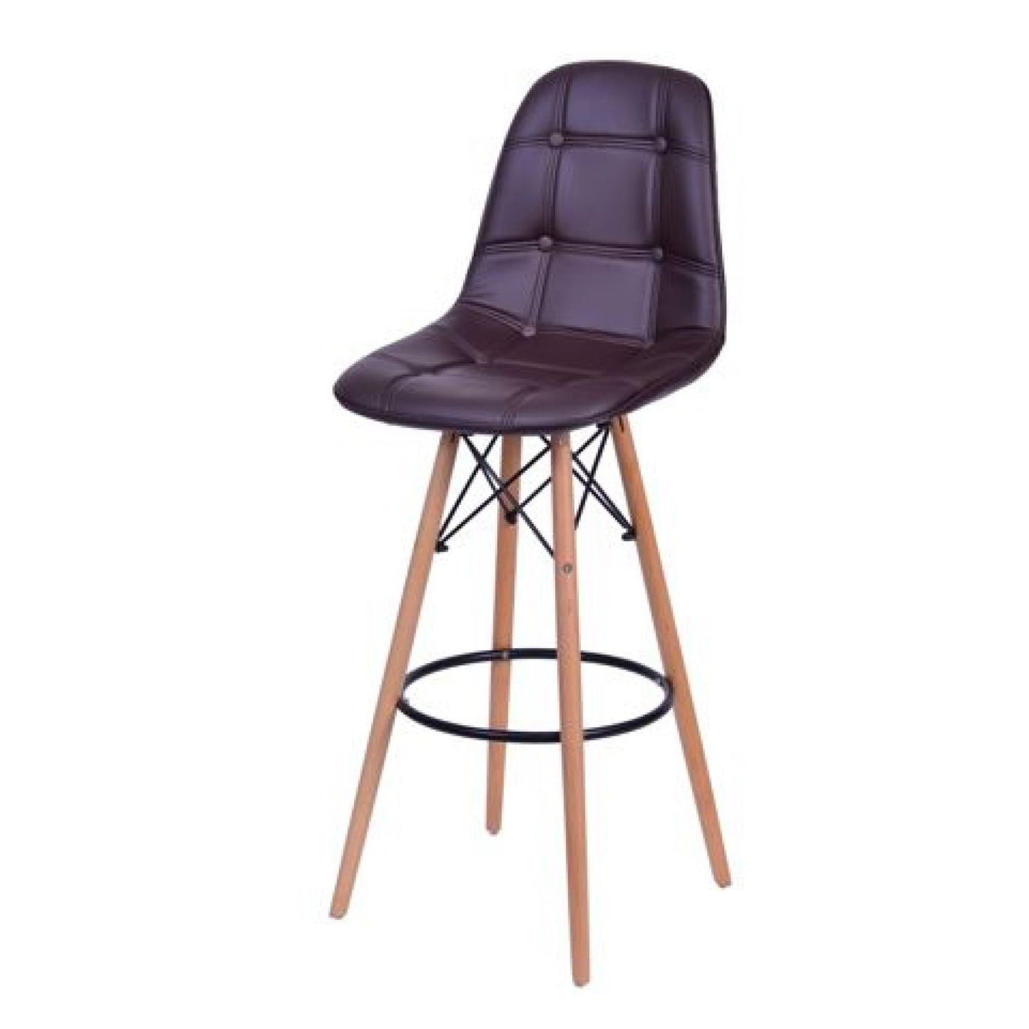 Silla de Barra Eames botones Negro