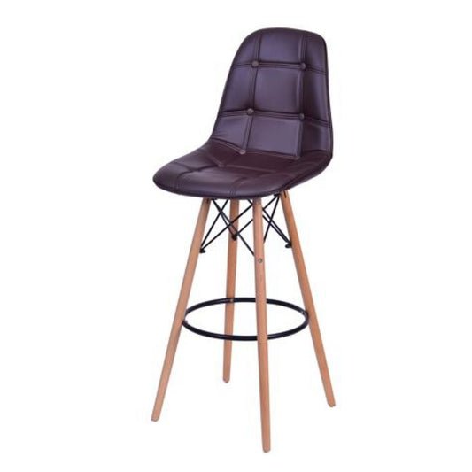 Silla de Barra Eames botones Negro