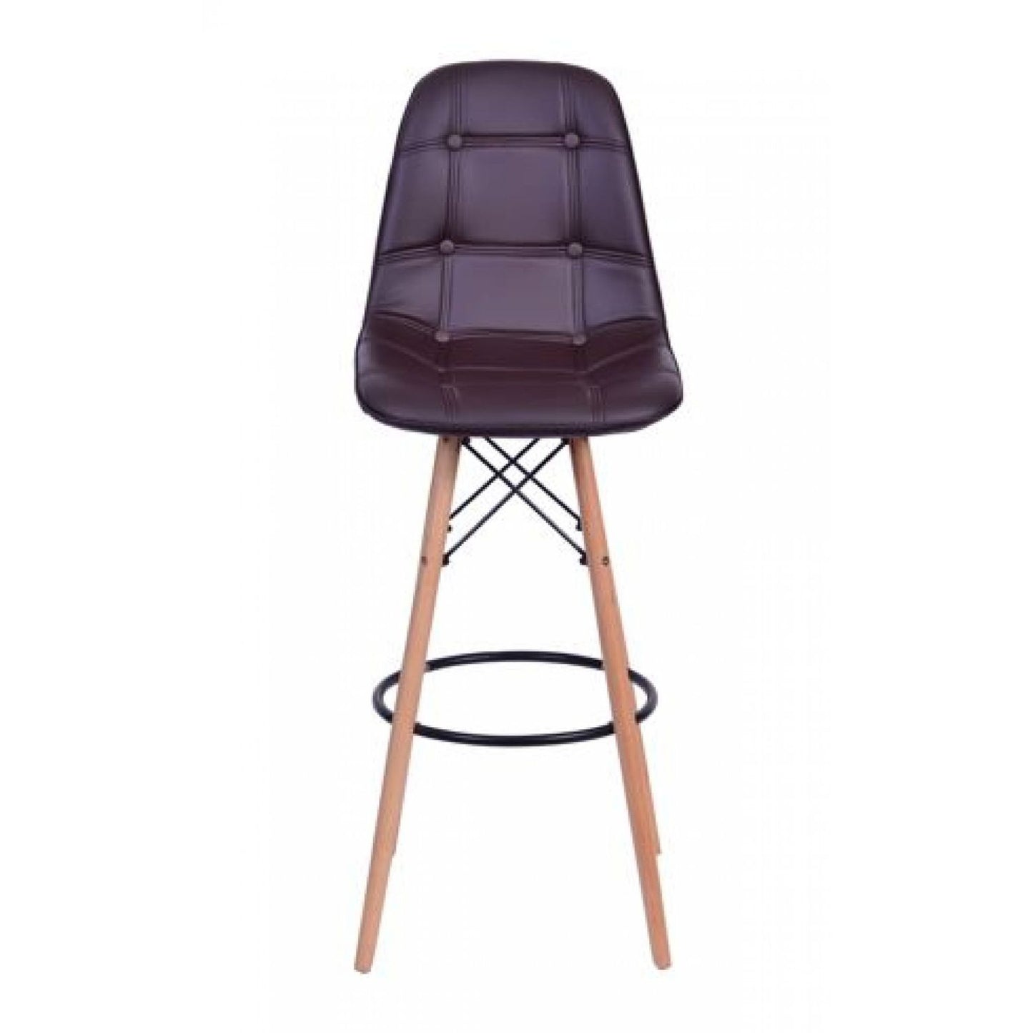 Silla de Barra Eames botones Negro