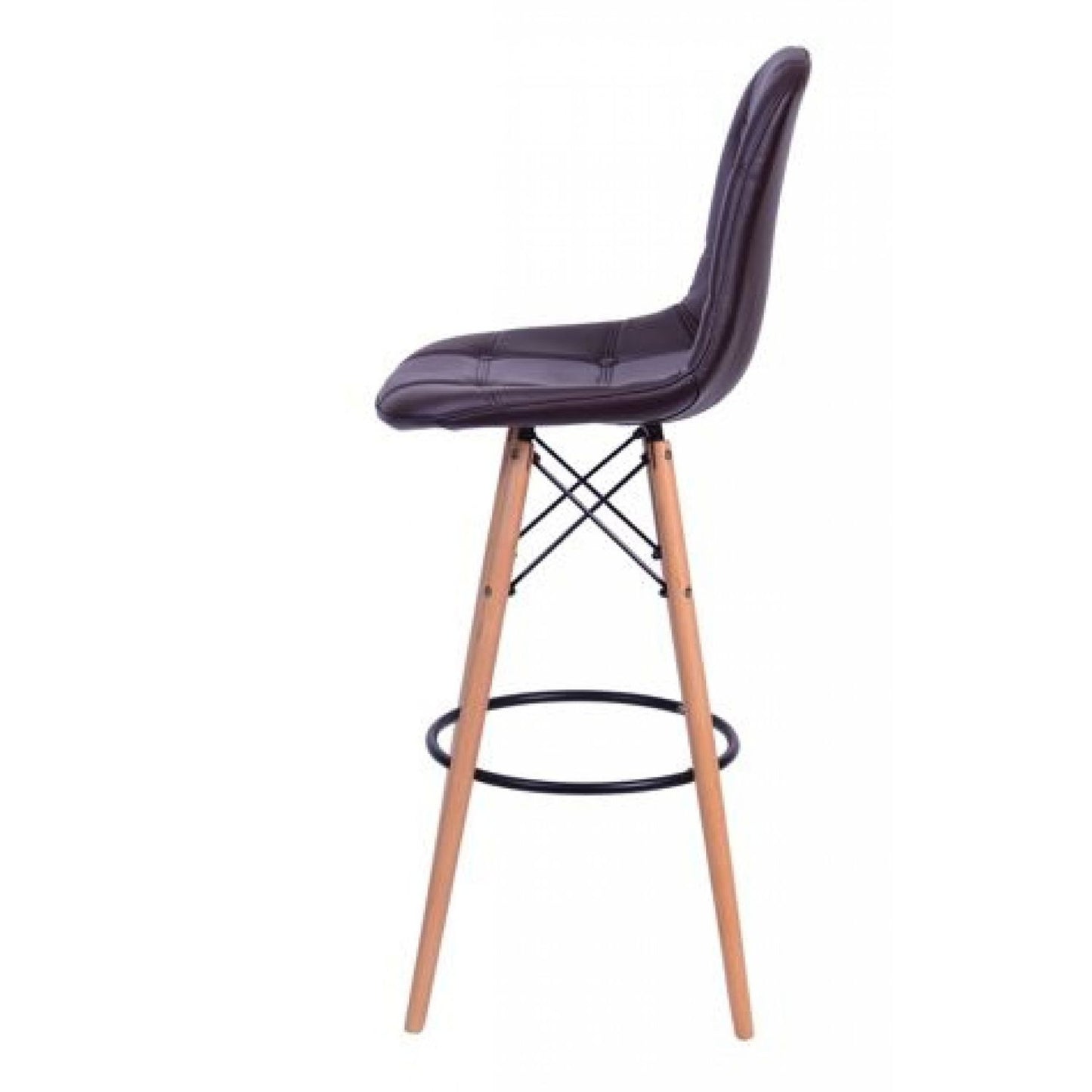 Silla de Barra Eames botones Negro