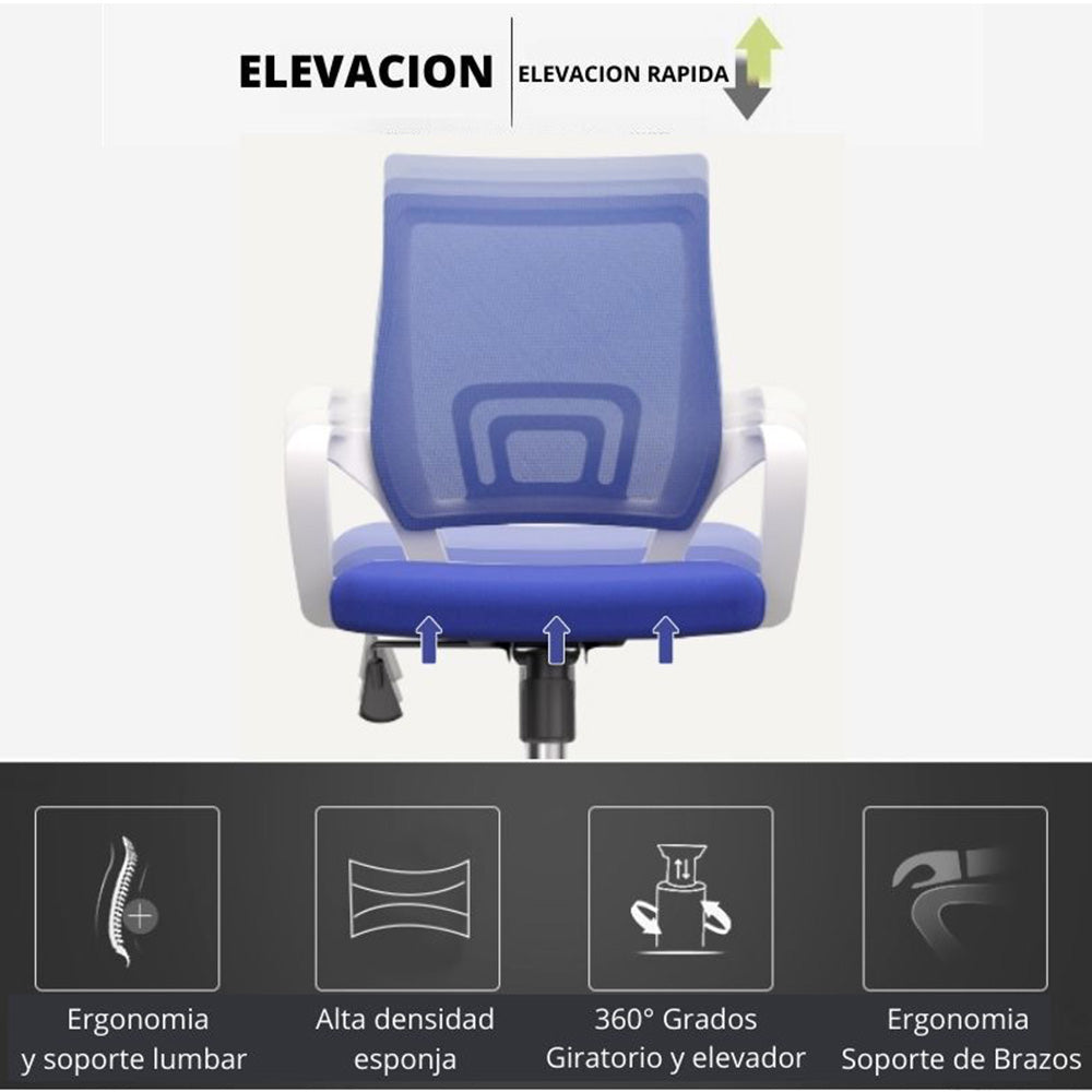 Silla De Oficina Colors Premium Azul