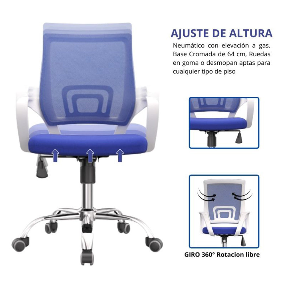 Silla De Oficina Colors Premium Azul