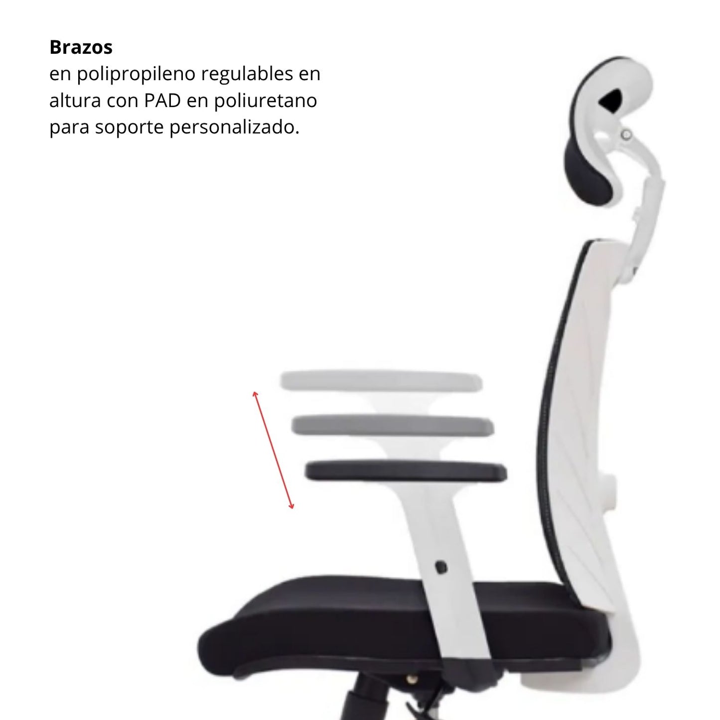 Silla de Oficina Turmanila Presidente Negra Blanca