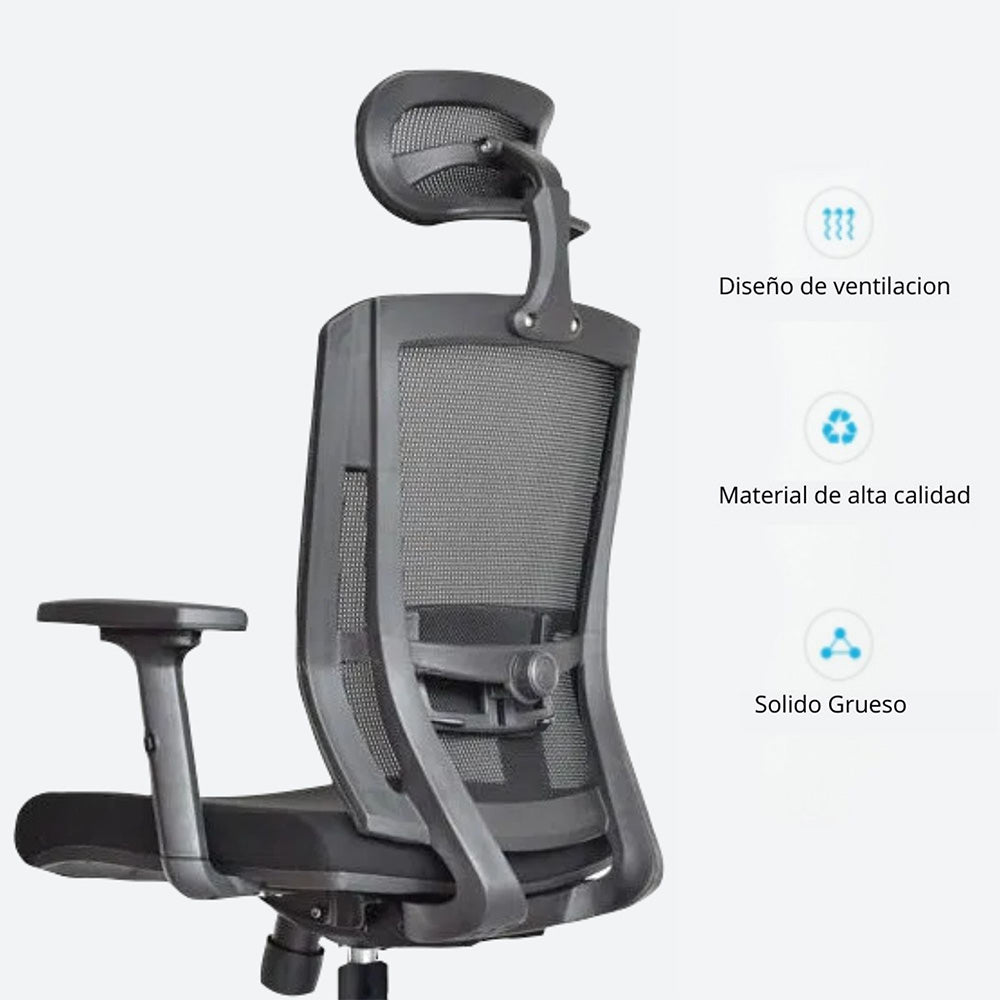 Silla De Oficina Jaspen Presidente Negro