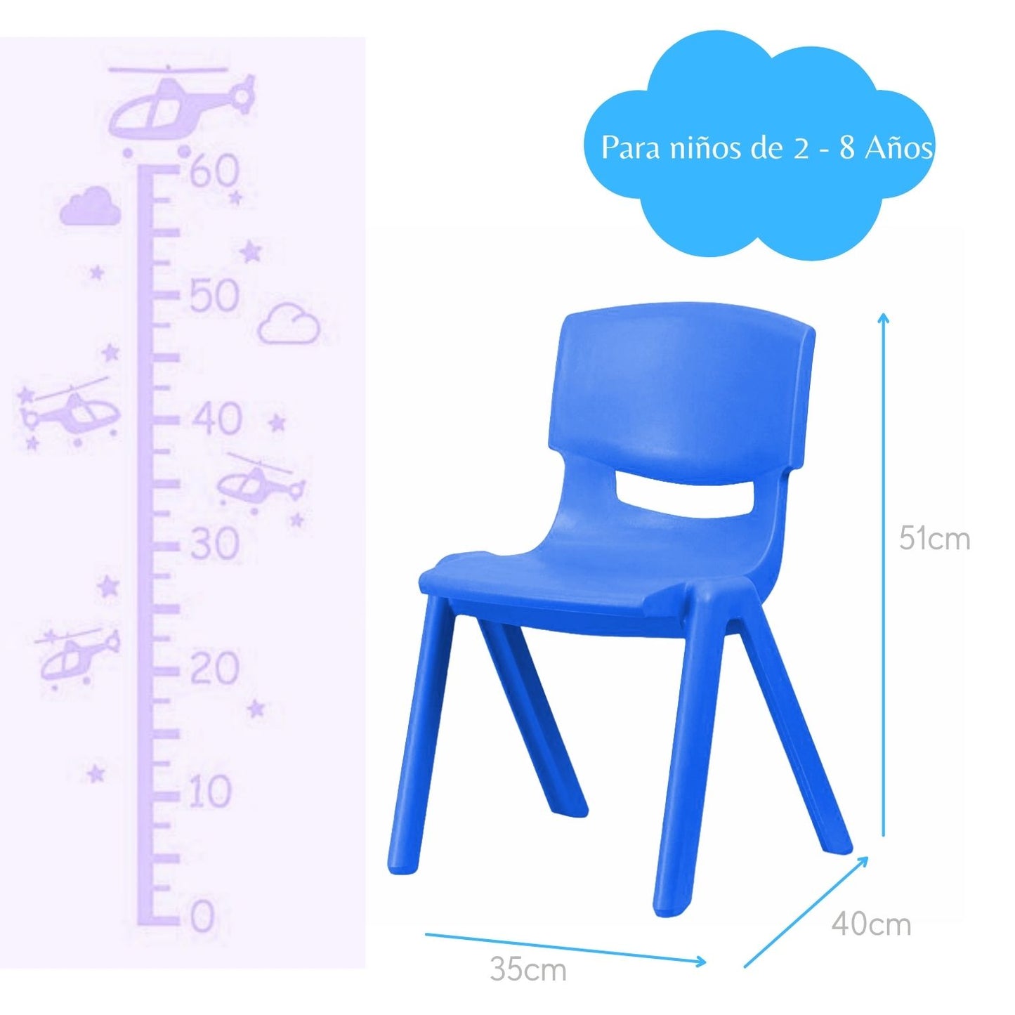 Silla Infantil Andy Junior azul