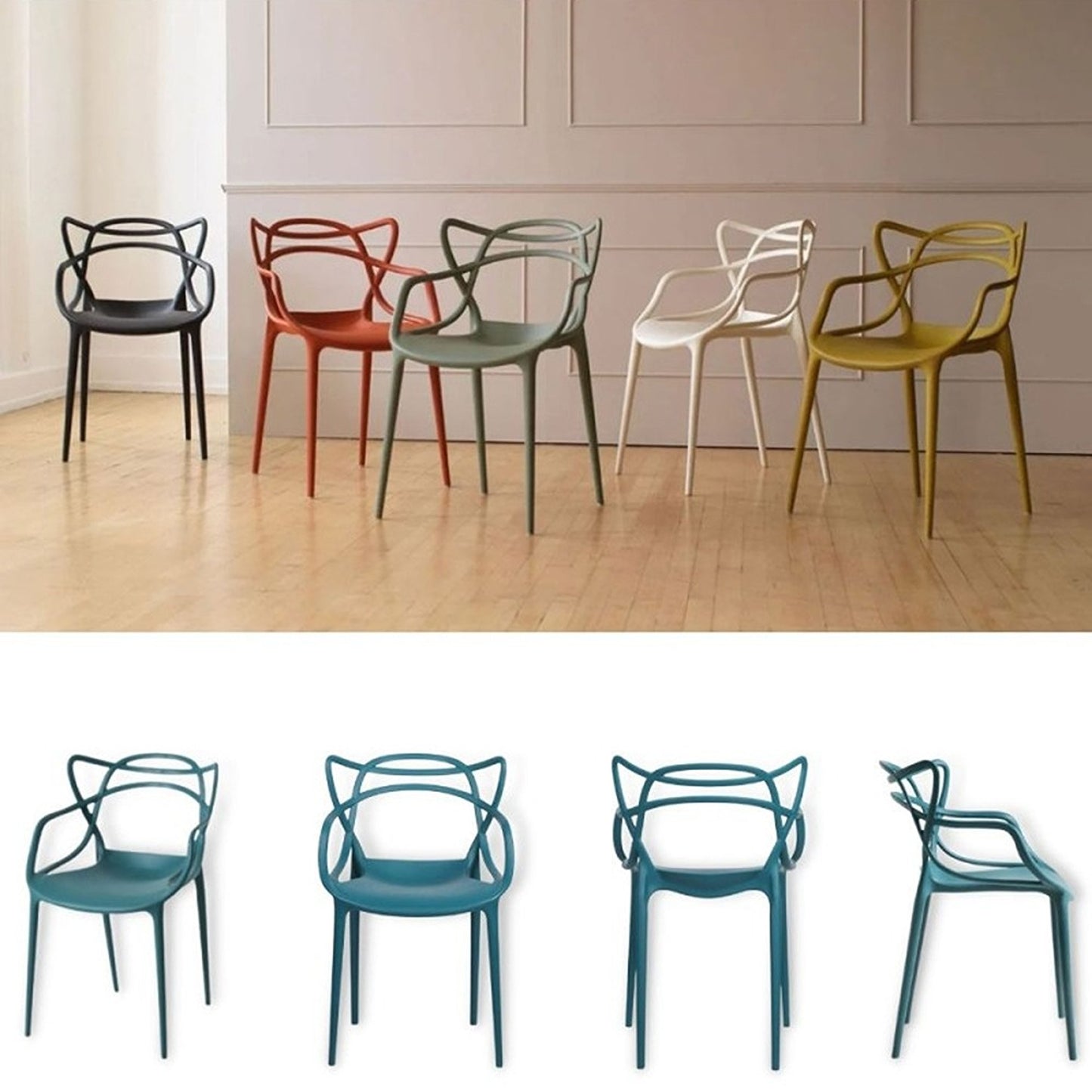 Silla Curva Streem Verde petroleo