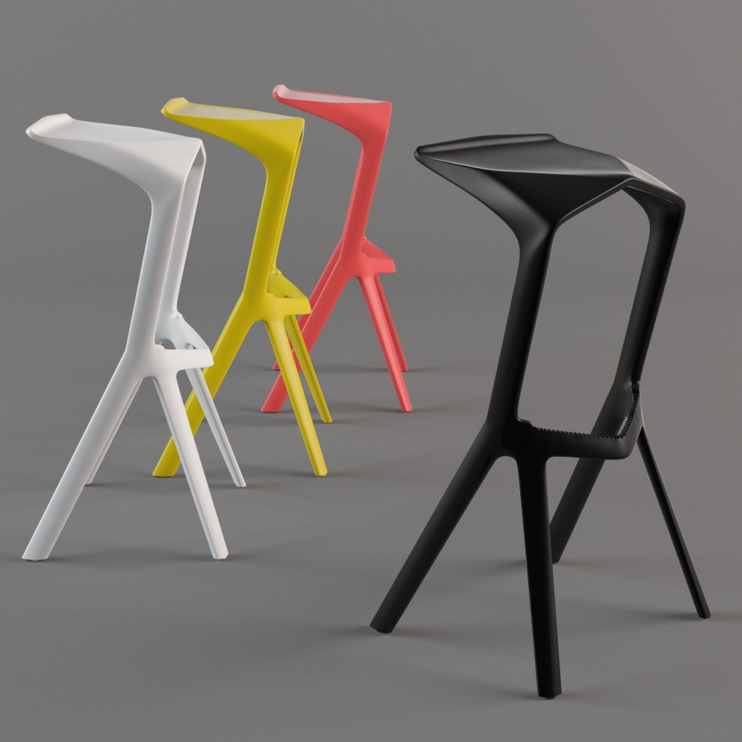 Silla de Barra Moderna Rojo