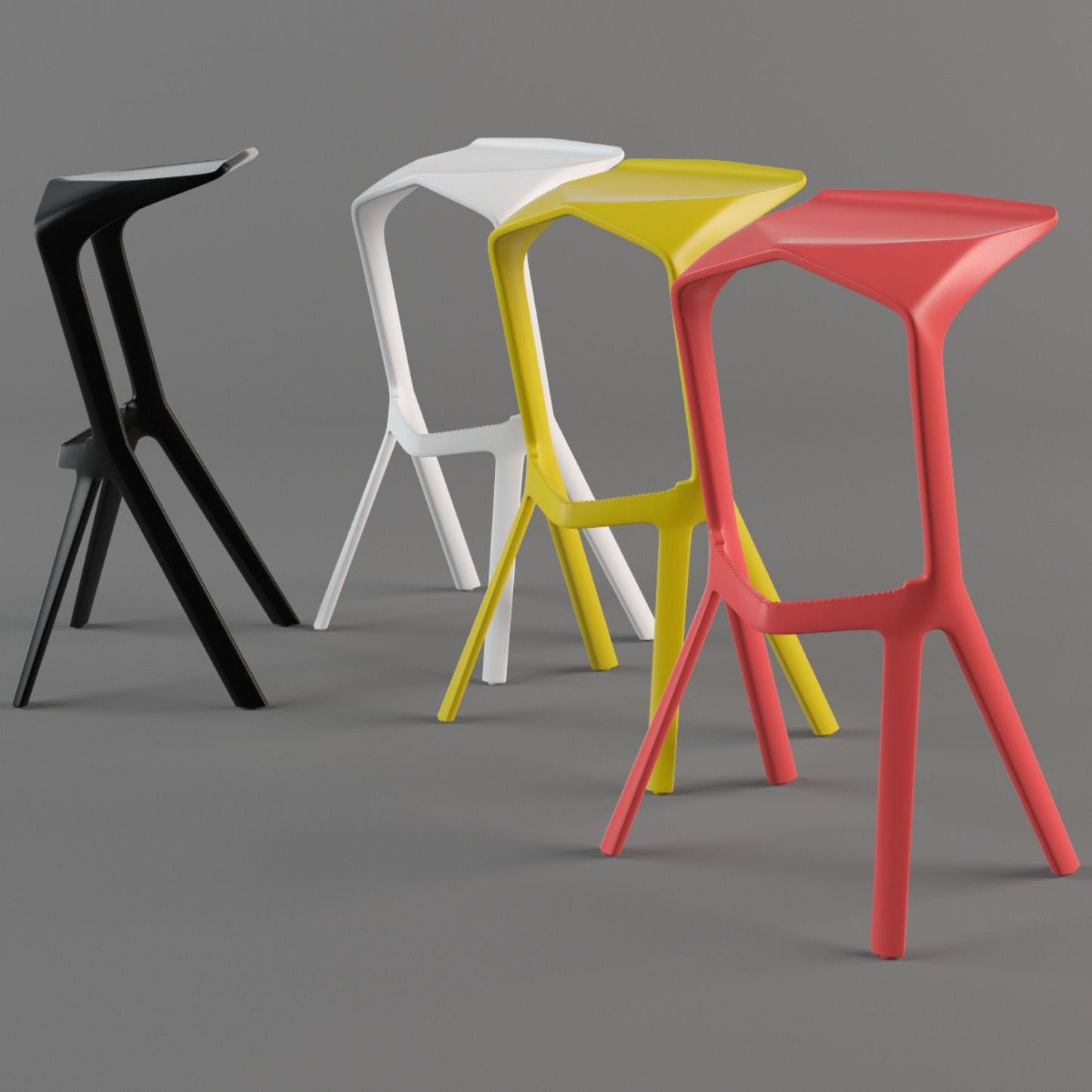 Silla de Barra Moderna Rojo