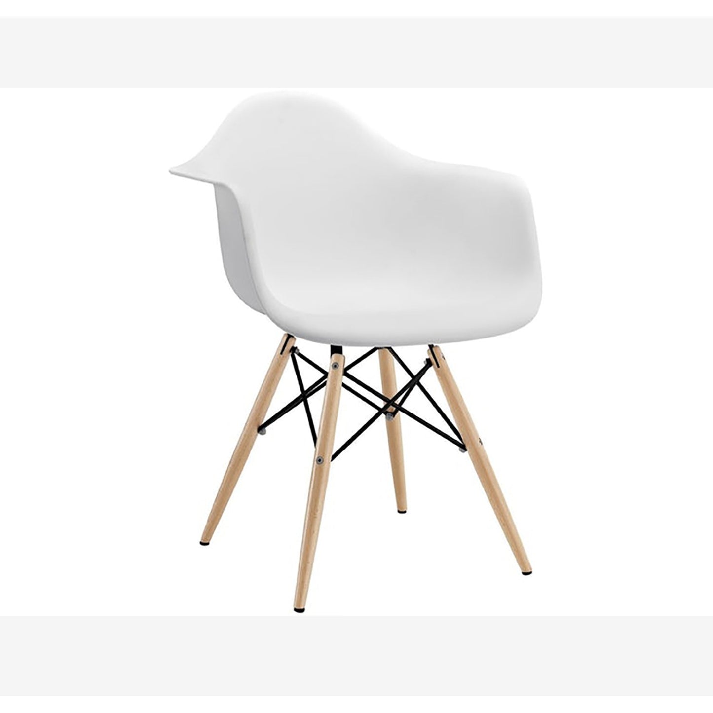 Set x4 Silla Eames Brazos Blanco